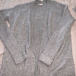 Grey knit cardigan